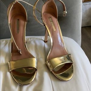 Gold heels brand new